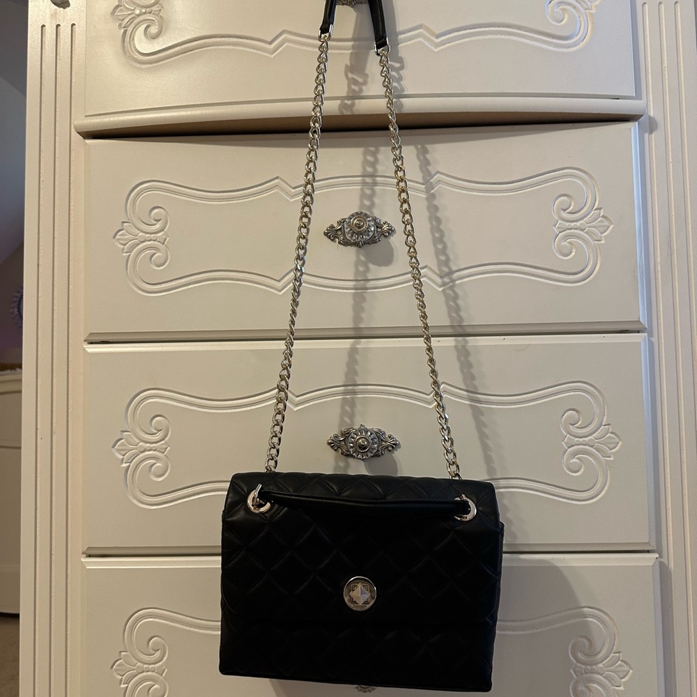 Black and gold Kate spade bag